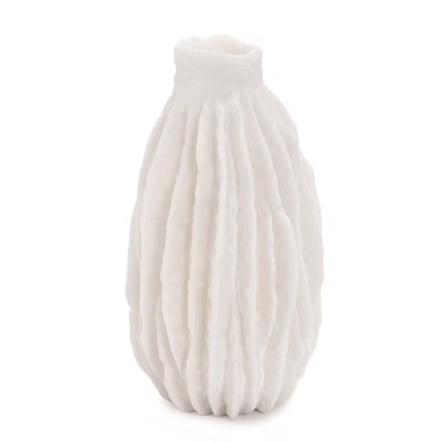 Howard Elliott Cacao White Vase/Small, Cream - 12289