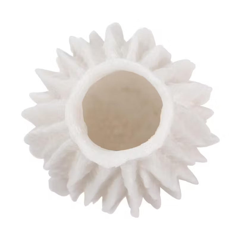 Howard Elliott Cacao White Vase/Small, Cream