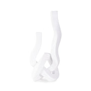 Howard Elliott Danner Abstract Double Candle Holder/Vase, White - 12338
