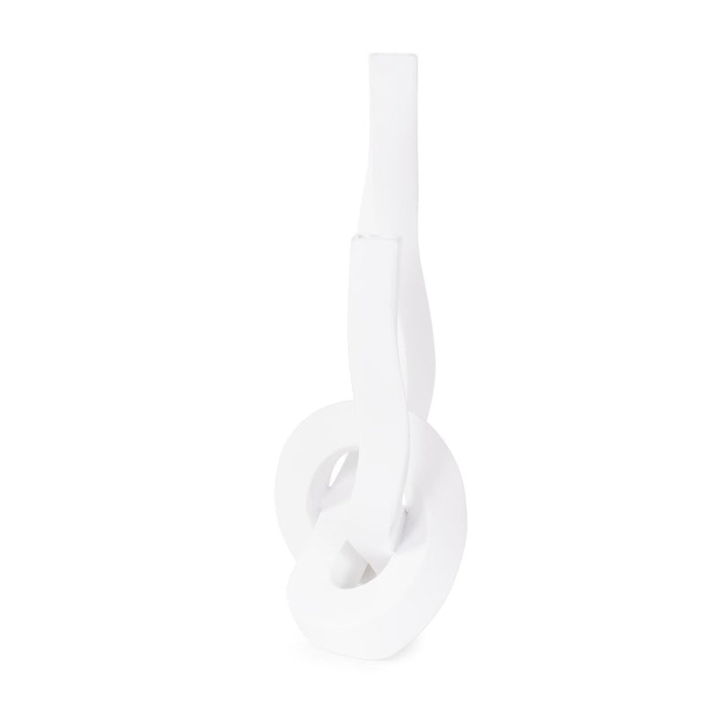 Howard Elliott Danner Abstract Double Candle Holder/Vase, White