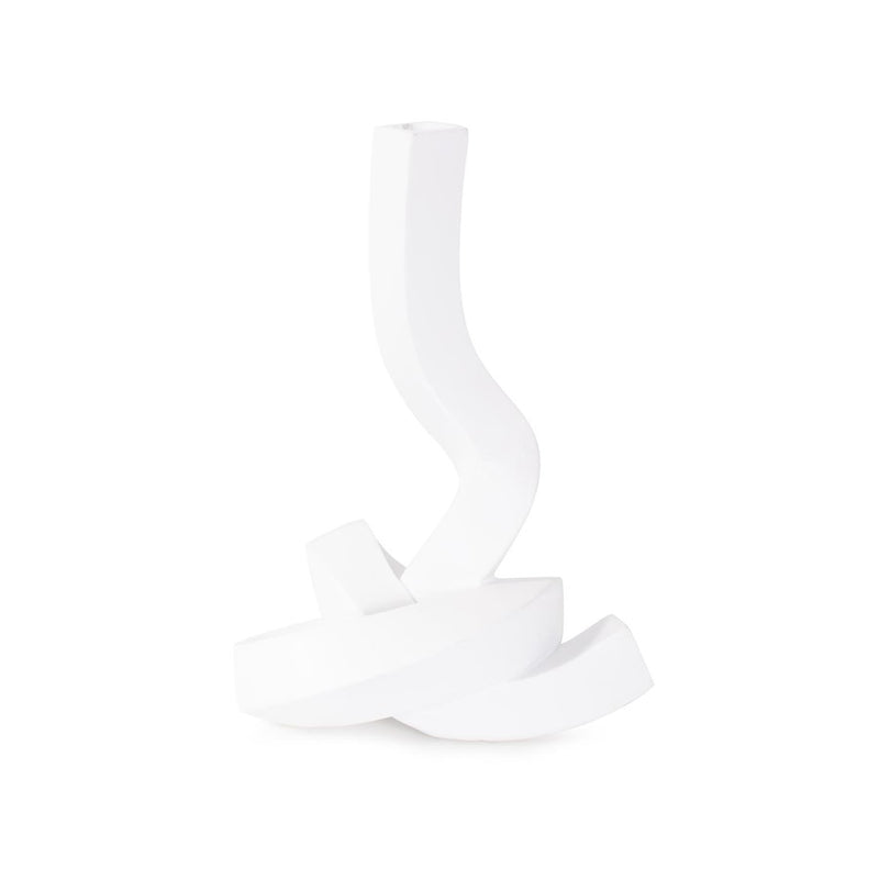Howard Elliott Danner Abstract Single Candle Holder/Vase, White - 12339