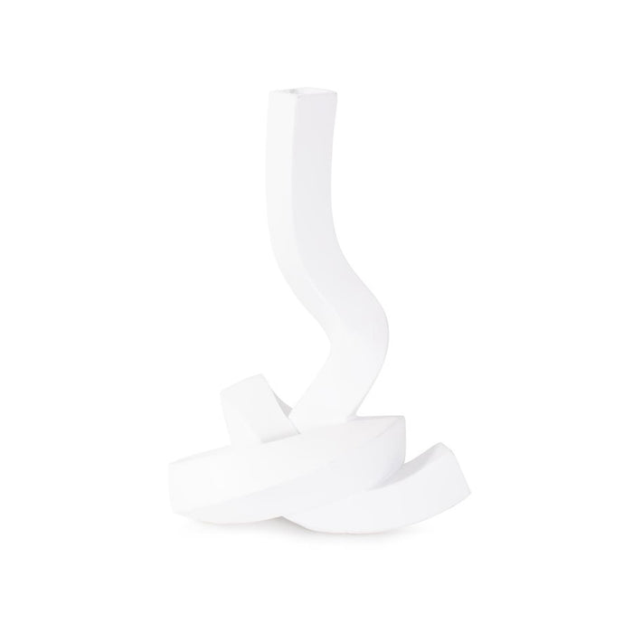 Howard Elliott Danner Abstract Single Candle Holder/Vase, White - 12339