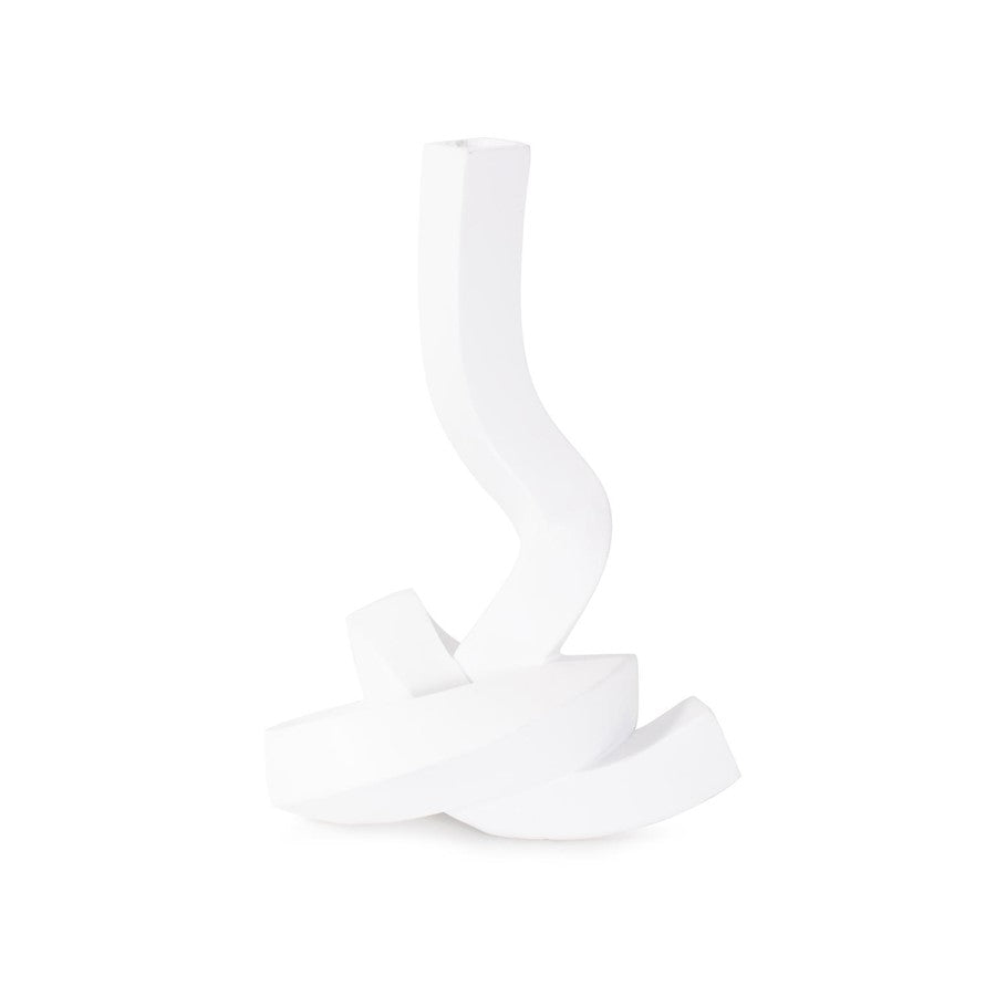 Howard Elliott Danner Abstract Single Candle Holder/Vase, White - 12339