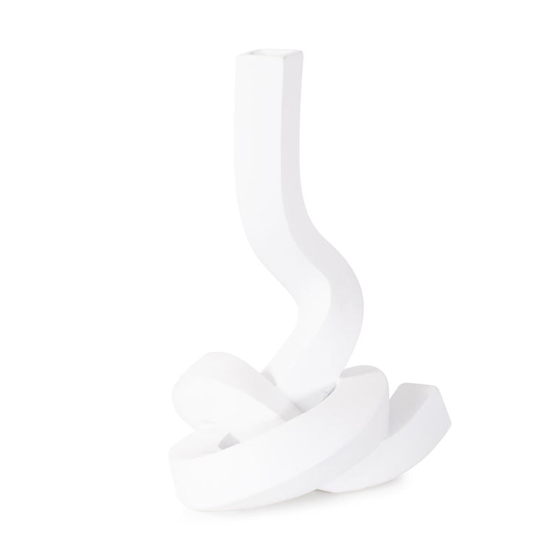 Howard Elliott Danner Abstract Single Candle Holder/Vase, White