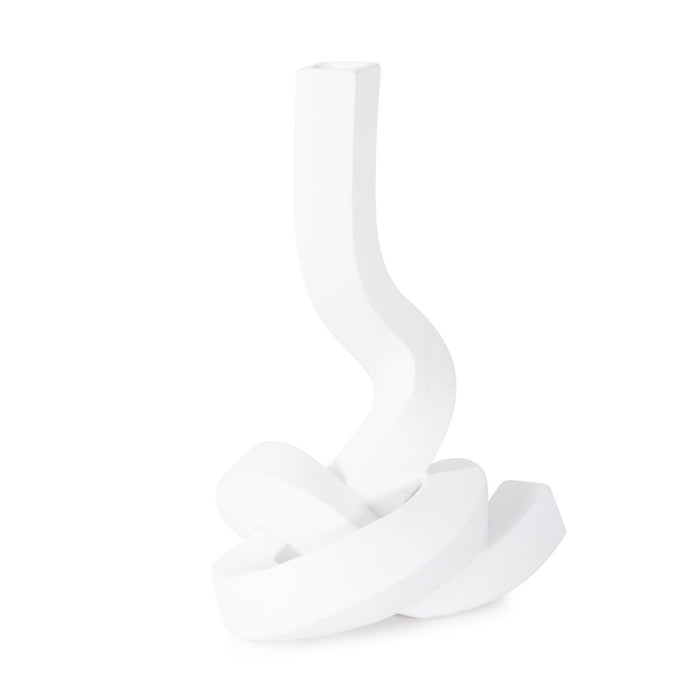 Howard Elliott Danner Abstract Single Candle Holder/Vase, White