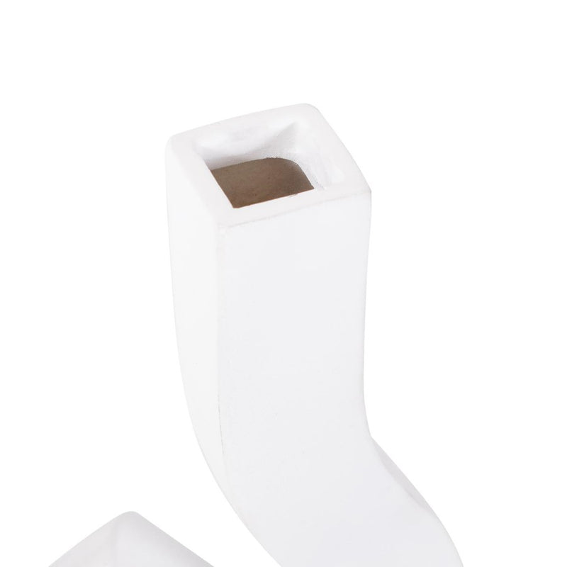 Howard Elliott Danner Abstract Single Candle Holder/Vase, White
