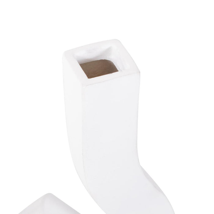 Howard Elliott Danner Abstract Single Candle Holder/Vase, White