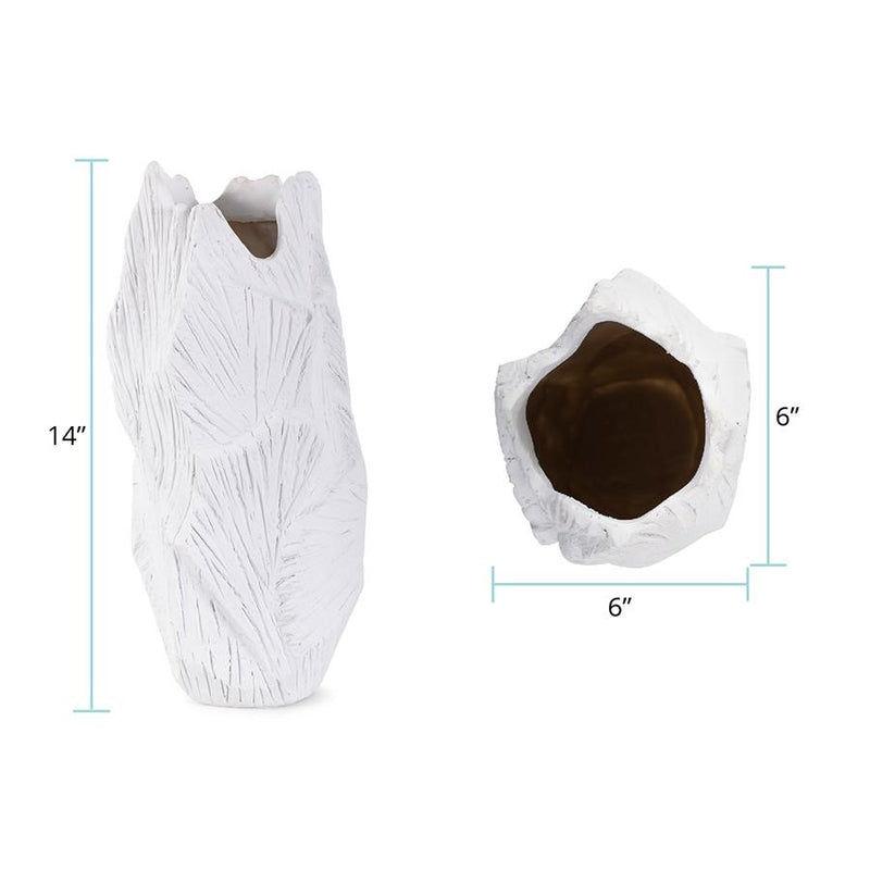 Howard Elliott Abstract Elm Tall Vase, White