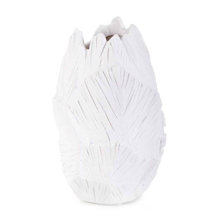 Howard Elliott Abstract Elm Short Vase, White - 12342