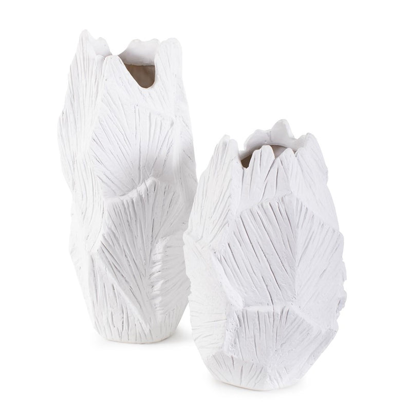 Howard Elliott Abstract Elm Short Vase, White