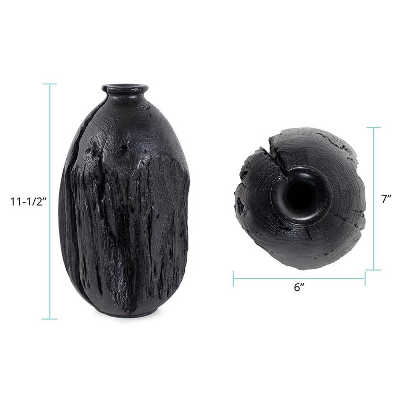 Howard Elliott Haru Short Vase, Black