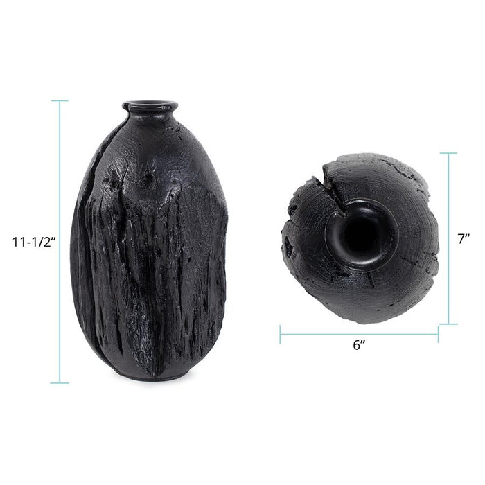 Howard Elliott Haru Short Vase, Black