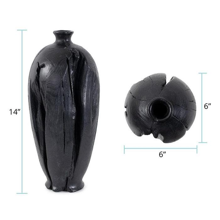 Howard Elliott Haru Tall Vase, Black