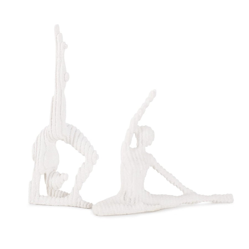 Howard Elliott Yin Peacock Yoga Pose, Polyresin, White