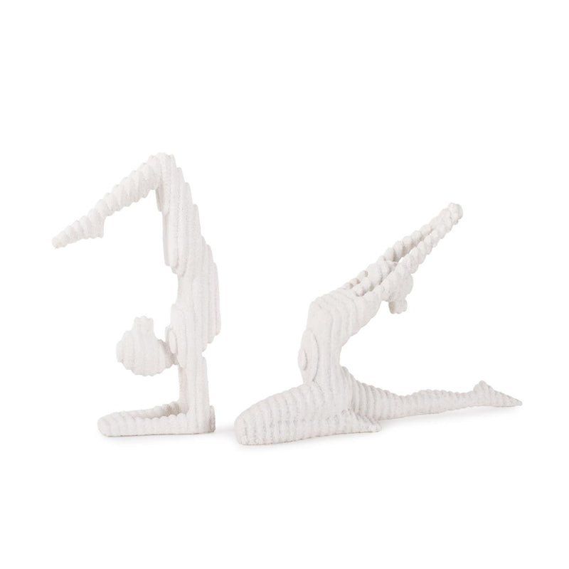 Howard Elliott Yin Scorpion Yoga Pose, Polyresin, White