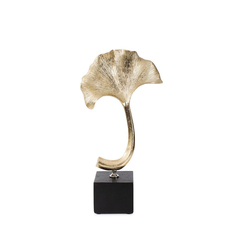 Howard Elliott Gifu Golden Ginkgo Leaf Sculpture/Short, Gold/Black - 12373