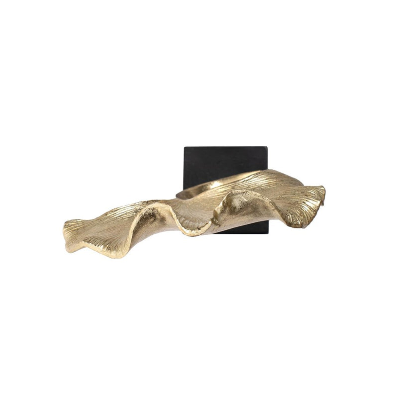 Howard Elliott Gifu Golden Ginkgo Leaf Sculpture/Short, Gold/Black