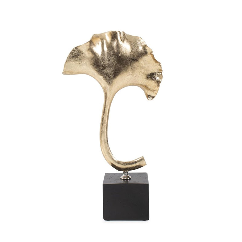 Howard Elliott Gifu Golden Ginkgo Leaf Sculpture/Short, Gold/Black