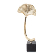Howard Elliott Gifu Golden Ginkgo Leaf Sculpture/Tall, Gold/Black - 12374