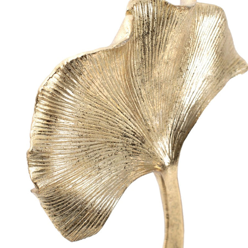 Howard Elliott Gifu Golden Ginkgo Leaf Sculpture/Tall, Gold/Black