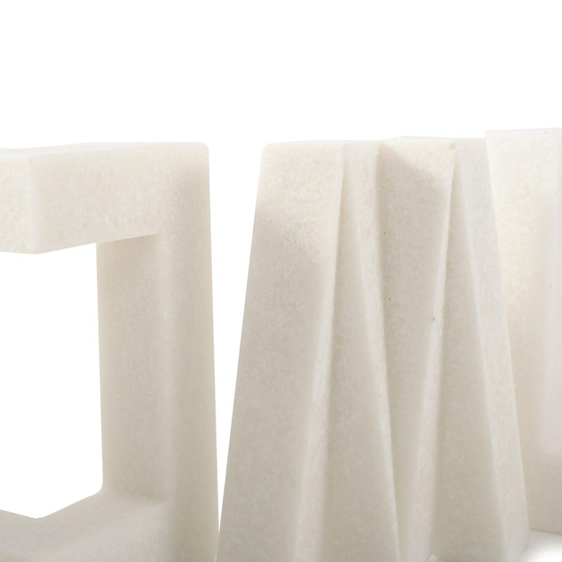Howard Elliott "Home" Is, Heart Sculpture, Polyresin/White