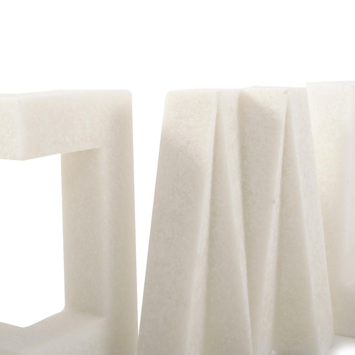 Howard Elliott "Home" Is, Heart Sculpture, Polyresin/White