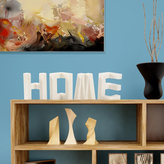 Howard Elliott "Home" Is, Heart Sculpture, Polyresin/White