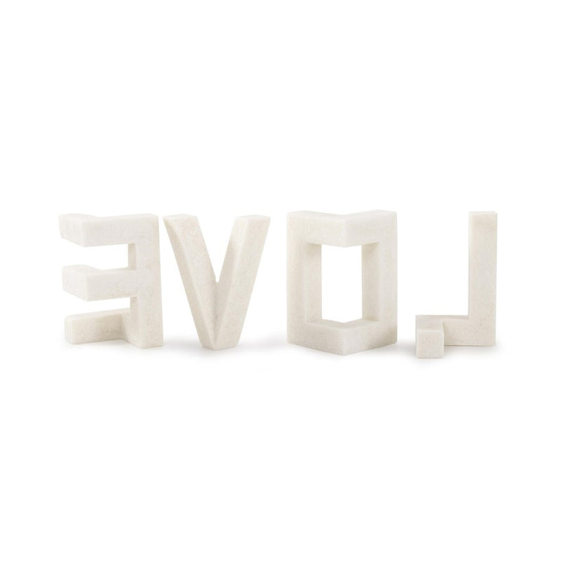 Howard Elliott Just Say "Love" Sculpture, Polyresin, White