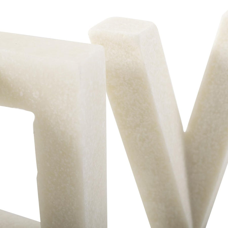 Howard Elliott Just Say "Love" Sculpture, Polyresin, White