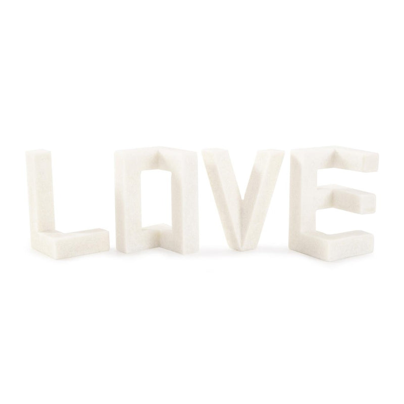 Howard Elliott Just Say "Love" Sculpture, Polyresin, White
