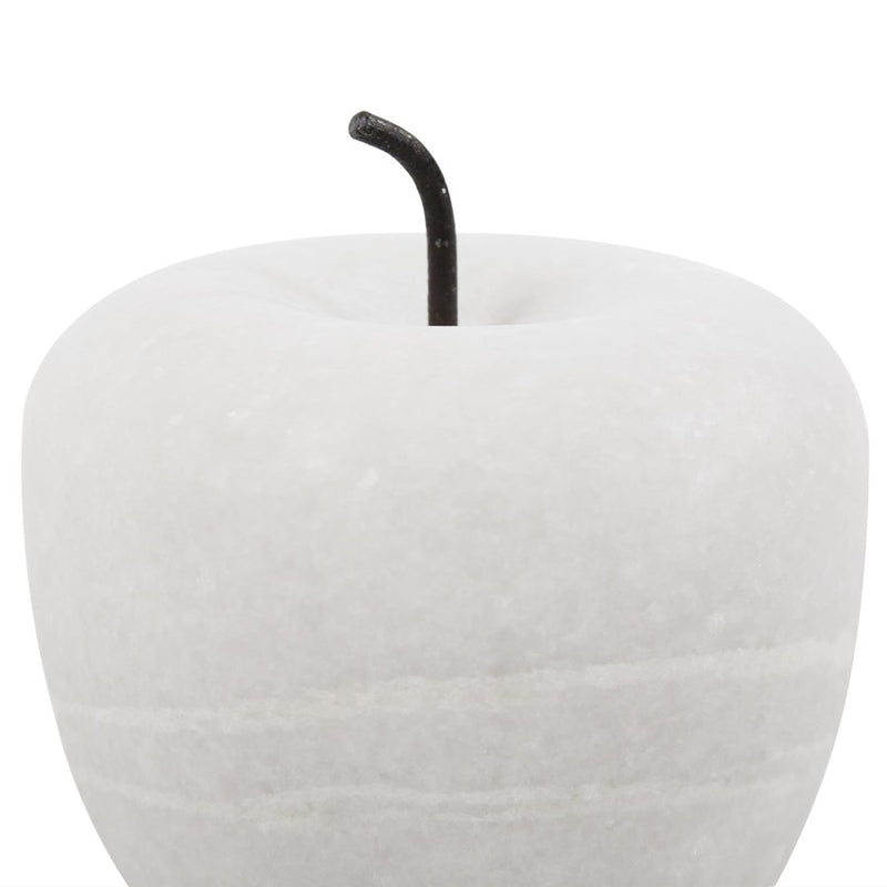 Howard Elliott Newton Apple, White Marble, Matte White