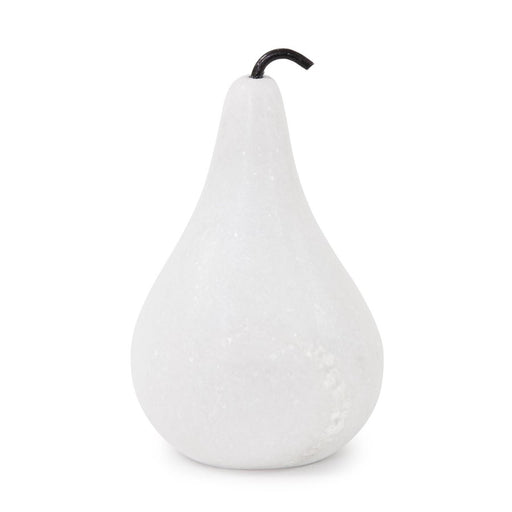 Howard Elliott Newton Pear, White Marble, Matte White - 130009