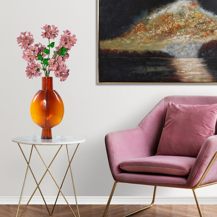 Howard Elliott Ormand Burnt Orange Glass Vase, Burnt Orange