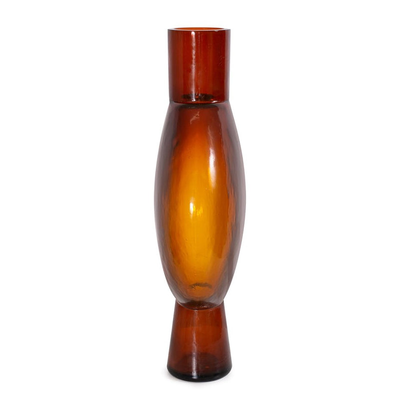 Howard Elliott Ormand Burnt Orange Glass Vase, Burnt Orange