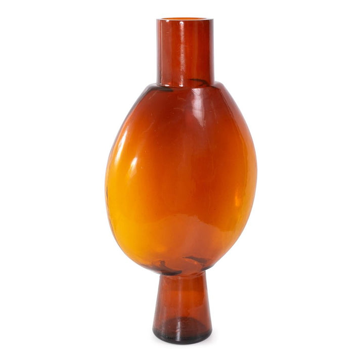 Howard Elliott Ormand Burnt Orange Glass Vase, Burnt Orange