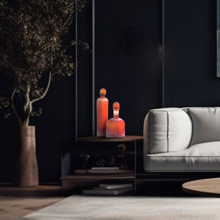 Howard Elliott Mercer Glass Capped Bottle, Tangerine/Tall, Tangerine