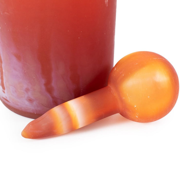 Howard Elliott Mercer Glass Capped Bottle, Tangerine/Tall, Tangerine