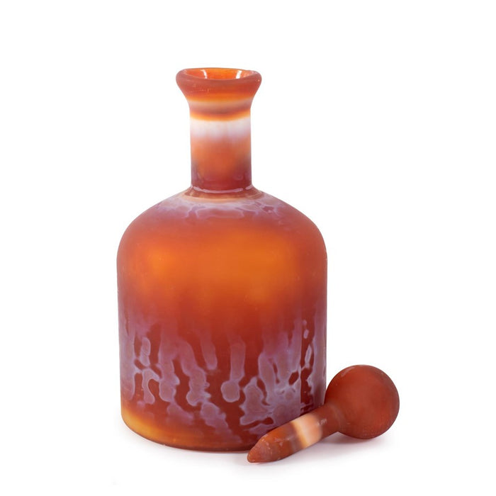 Howard Elliott Mercer Glass Capped Bottle, Tangerine/Short, Tangerine