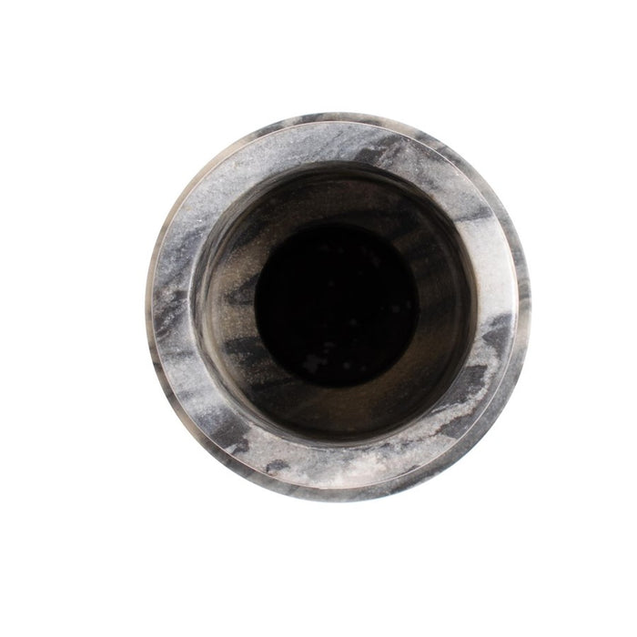 Howard Elliott Modern Clarinda Marble Candle Holder/Tall, Gray/Black
