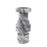 Howard Elliott Modern Clarinda Marble Candle Holder/Short, Gray/Black