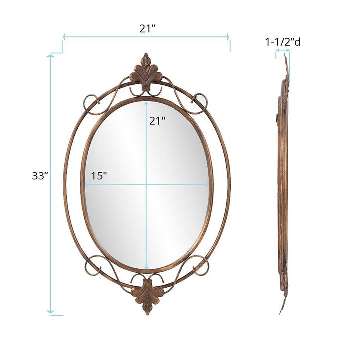 Howard Elliott Gerard Mirror, Antiqued Copper