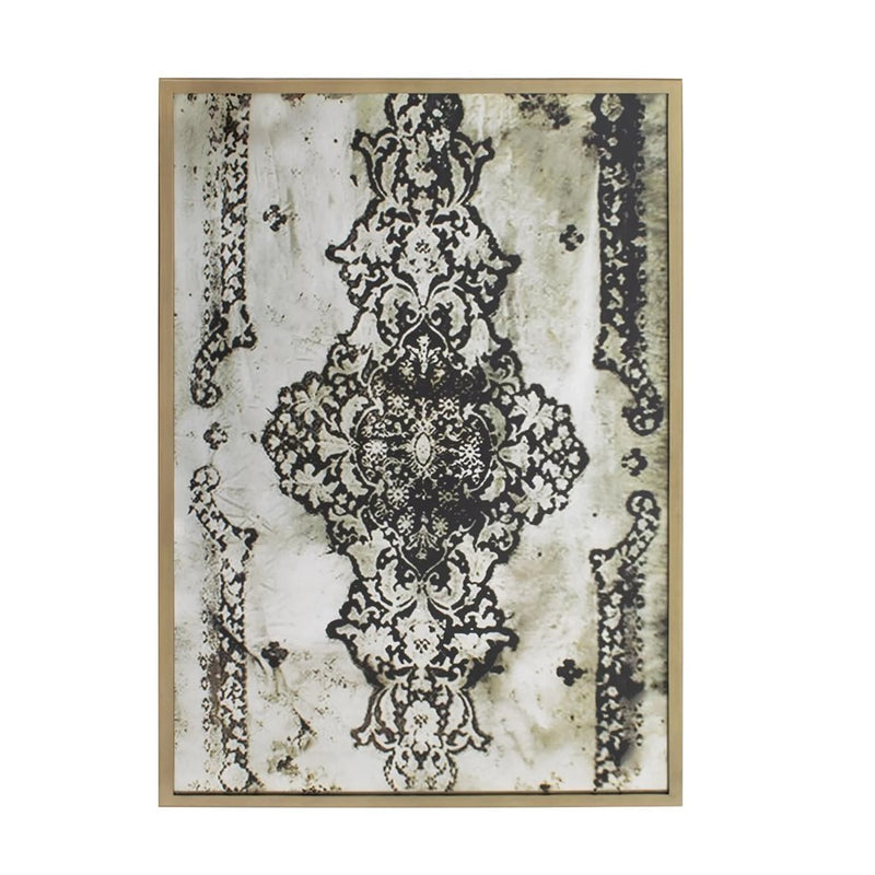Howard Elliott Azita Persian Patterned Mirror, Black/Silver/Gold - 140010