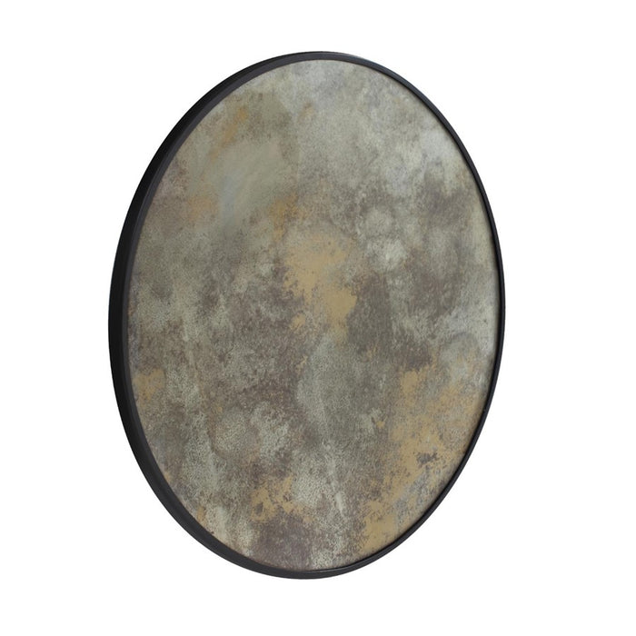 Howard Elliott Golden Haze Round Mirror, Black/Gray/Brown