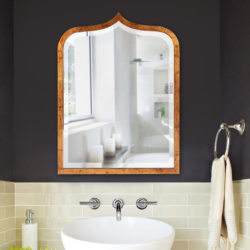 Howard Elliott Errol Antique Gold Mirror, Black/Gold