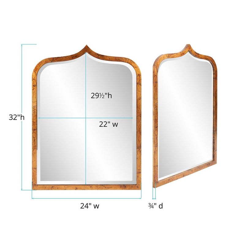 Howard Elliott Errol Antique Gold Mirror, Black/Gold