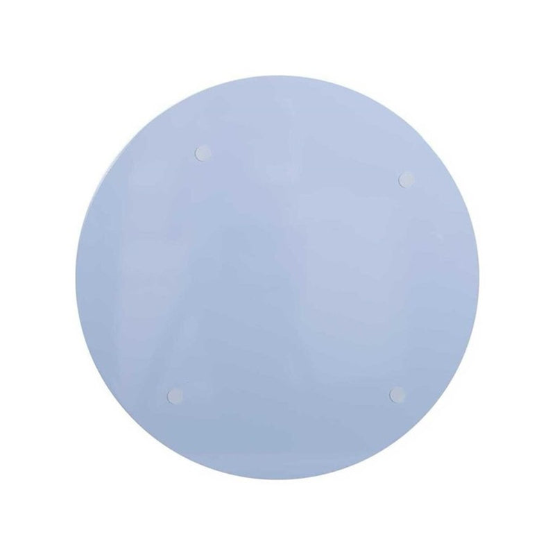 Howard Elliott Round Scalloped Riviera Tray, Light Blue/Grey