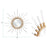 Howard Elliott Golden Nimbus Mirror, Gold/Clear