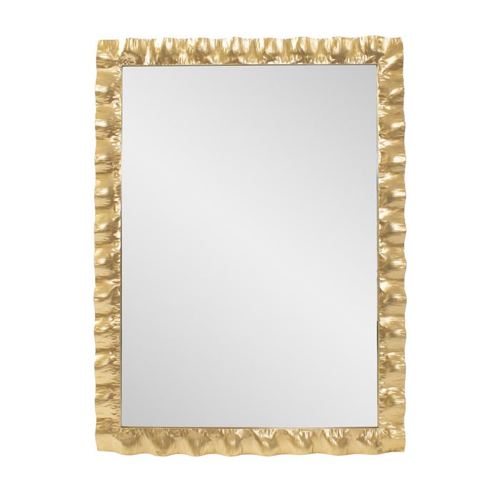Howard Elliott La Bailadora Bright Gold Ruffled Metal Vanity Mirror - 170026