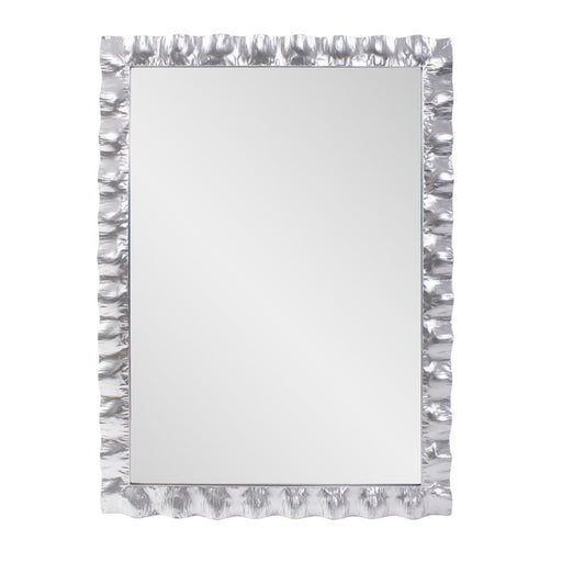 Howard Elliott La Bailadora Bright Silver Ruffled Metal Vanity Mirror - 170027
