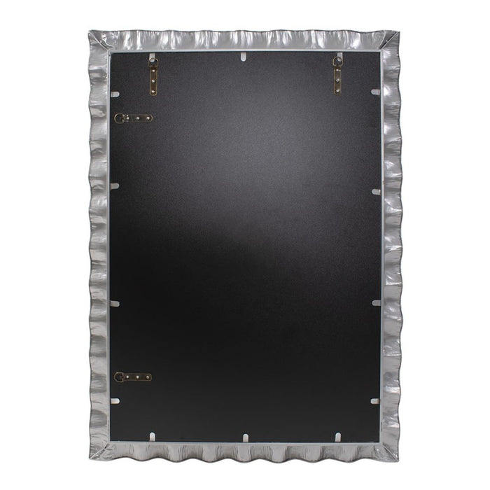 Howard Elliott La Bailadora Bright Silver Ruffled Metal Vanity Mirror